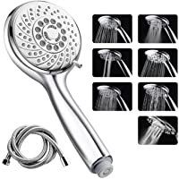 Fansteck Alcachofa Ducha con 1.5M Manquera Inoxidable- Mango Ducha Grande 7 Modos- Ahorro de Agua para Baño- Alcachofa…